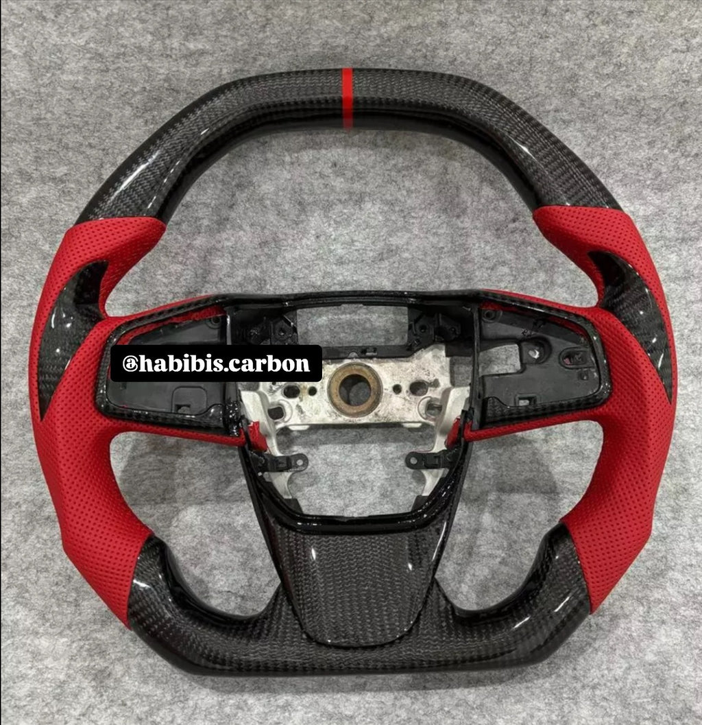 10th Gen Honda Civic Carbon Fiber Steering Wheel (2016-2021)