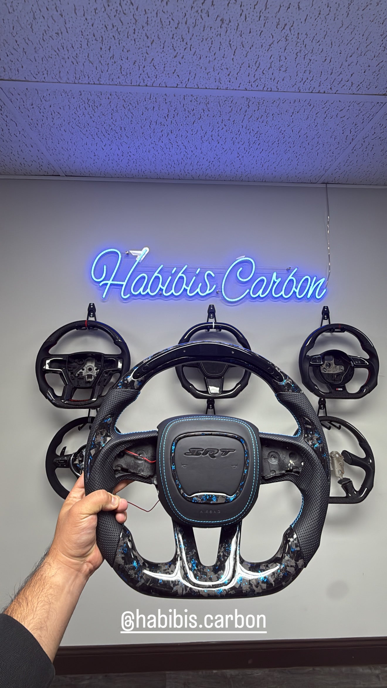 2015-2023 Chrysler 300 Custom Carbon Fiber Steering Wheel