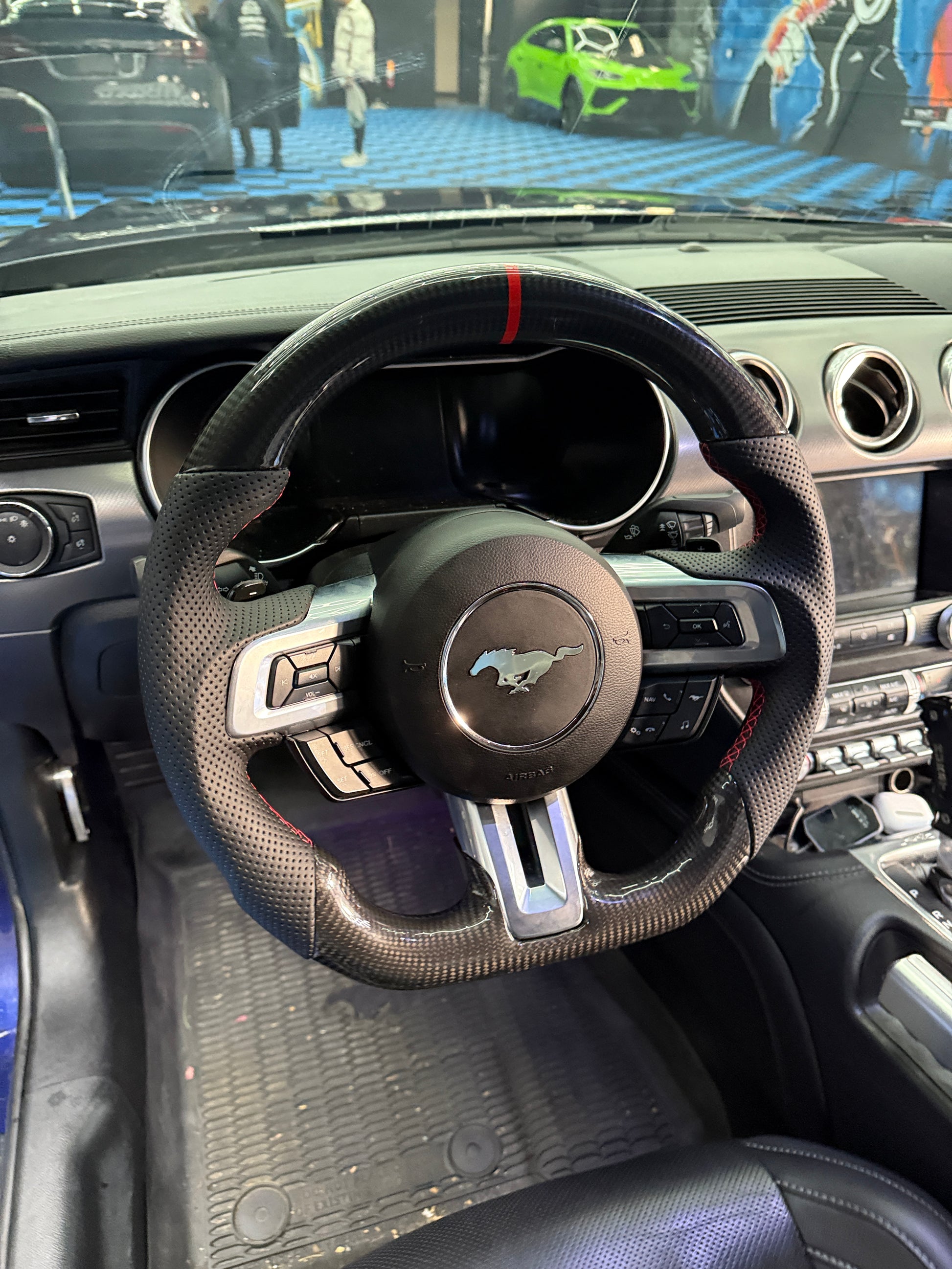 Ford Mustang (2015–2017, 2018+) Carbon Fiber Custom Steering Wheel