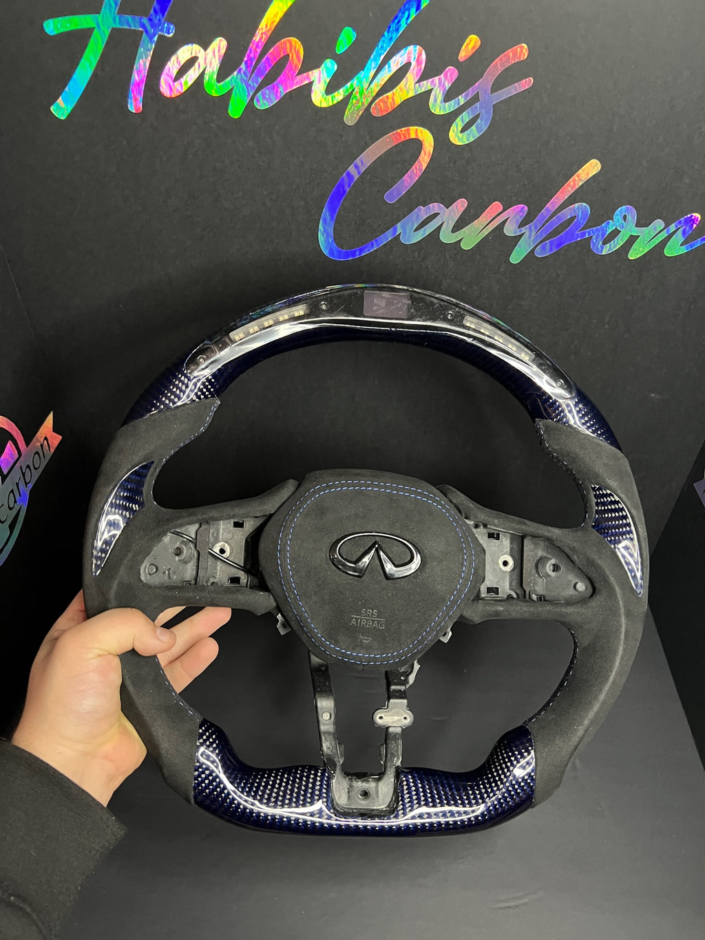 Infiniti Q50-Q60 2018+ Custom Carbon Fiber Steering Wheel
