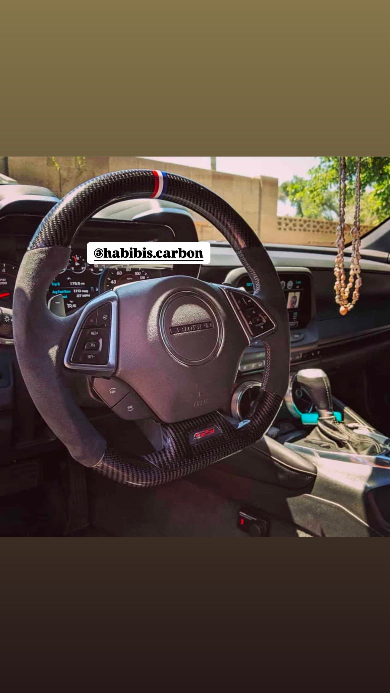 2016+ 6th Gen Chevrolet Camaro Carbon Fiber Steering Wheel