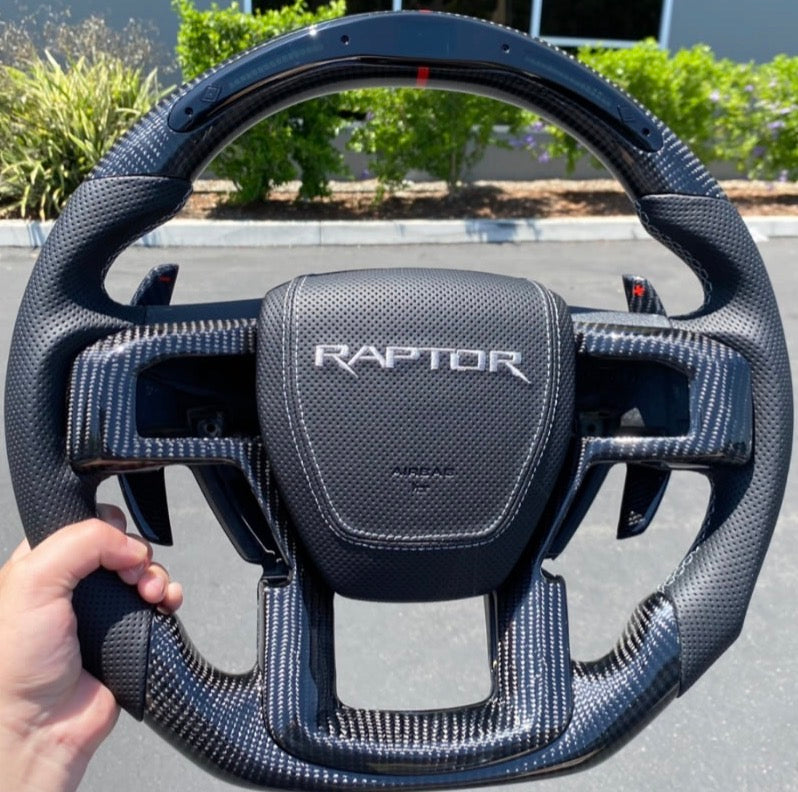 2021+ Ford F150 Raptor Carbon Fiber Steering Wheel