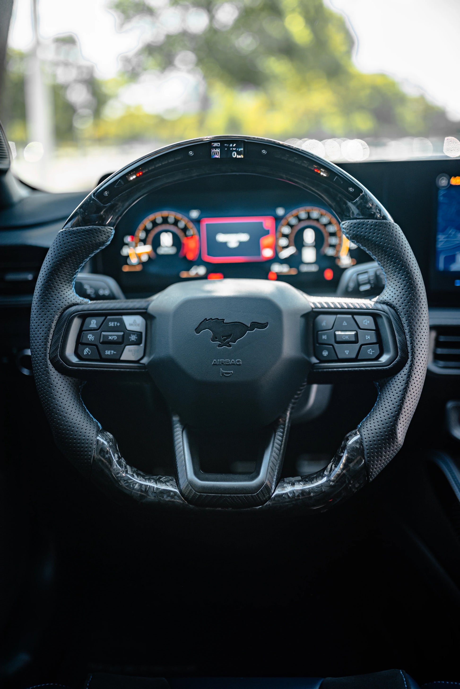 2024+ Ford Mustang S650 Carbon Fiber LED Steering Wheel