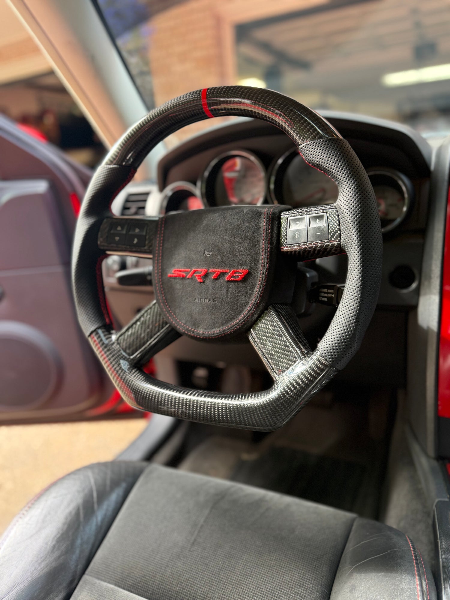2008+ Charger/ Challenger/300C Custom Carbon Fiber Steering Wheel