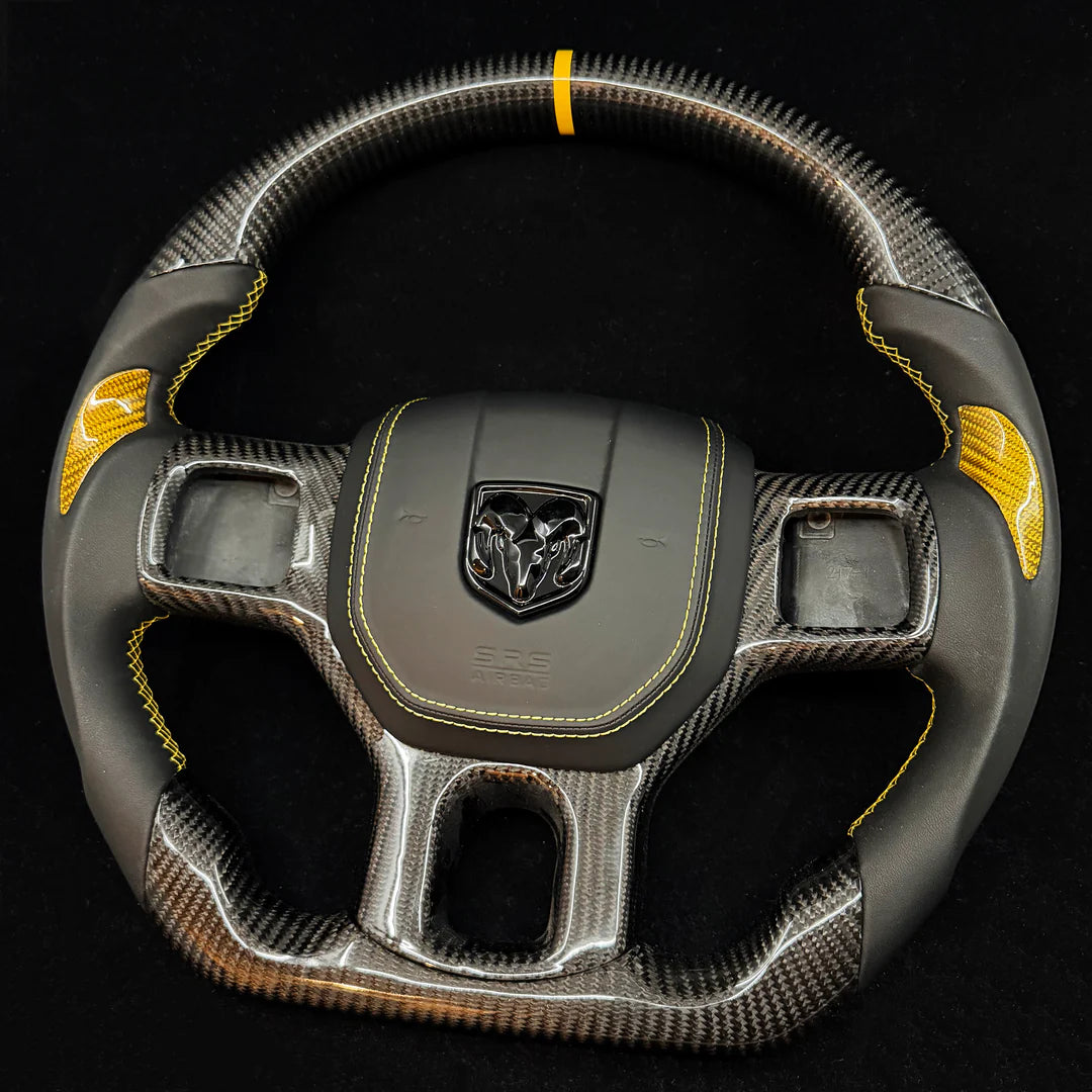 2012+ Ram 1500/2500/3500 Custom Carbon Fiber Steering Wheel