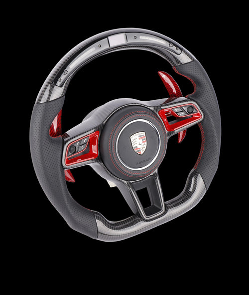 Porsche Macan Custom Carbon Fiber Steering Wheel for 2017+