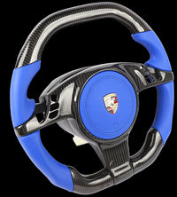 Porsche 911, Cayman, and Panamera Custom Carbon Fiber Steering Wheel for 2009+