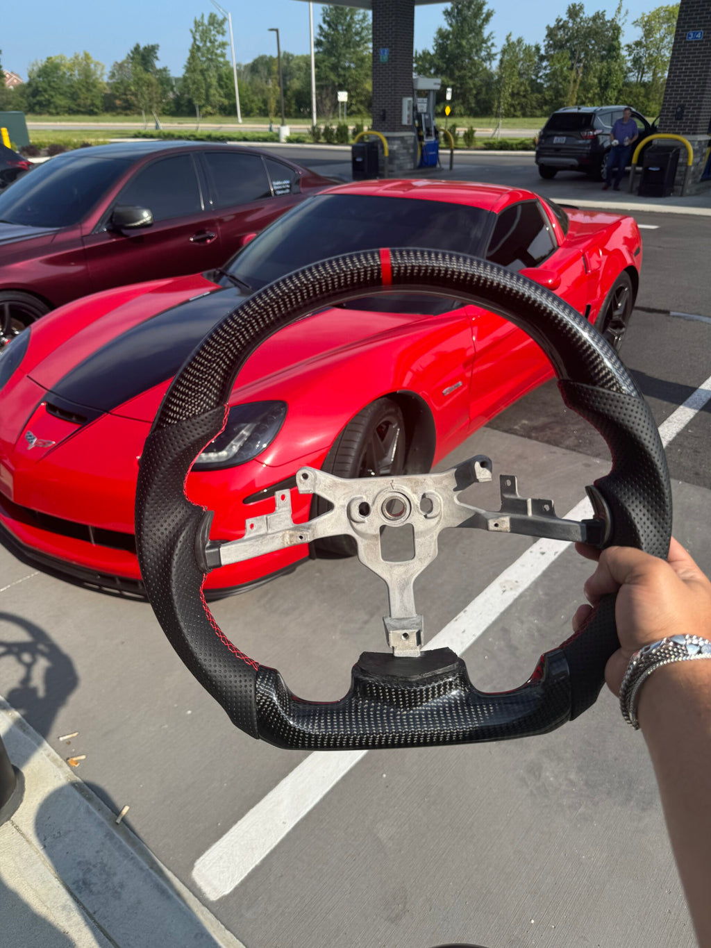 Chevy Corvette C6 Custom Carbon Fiber Steering Wheel