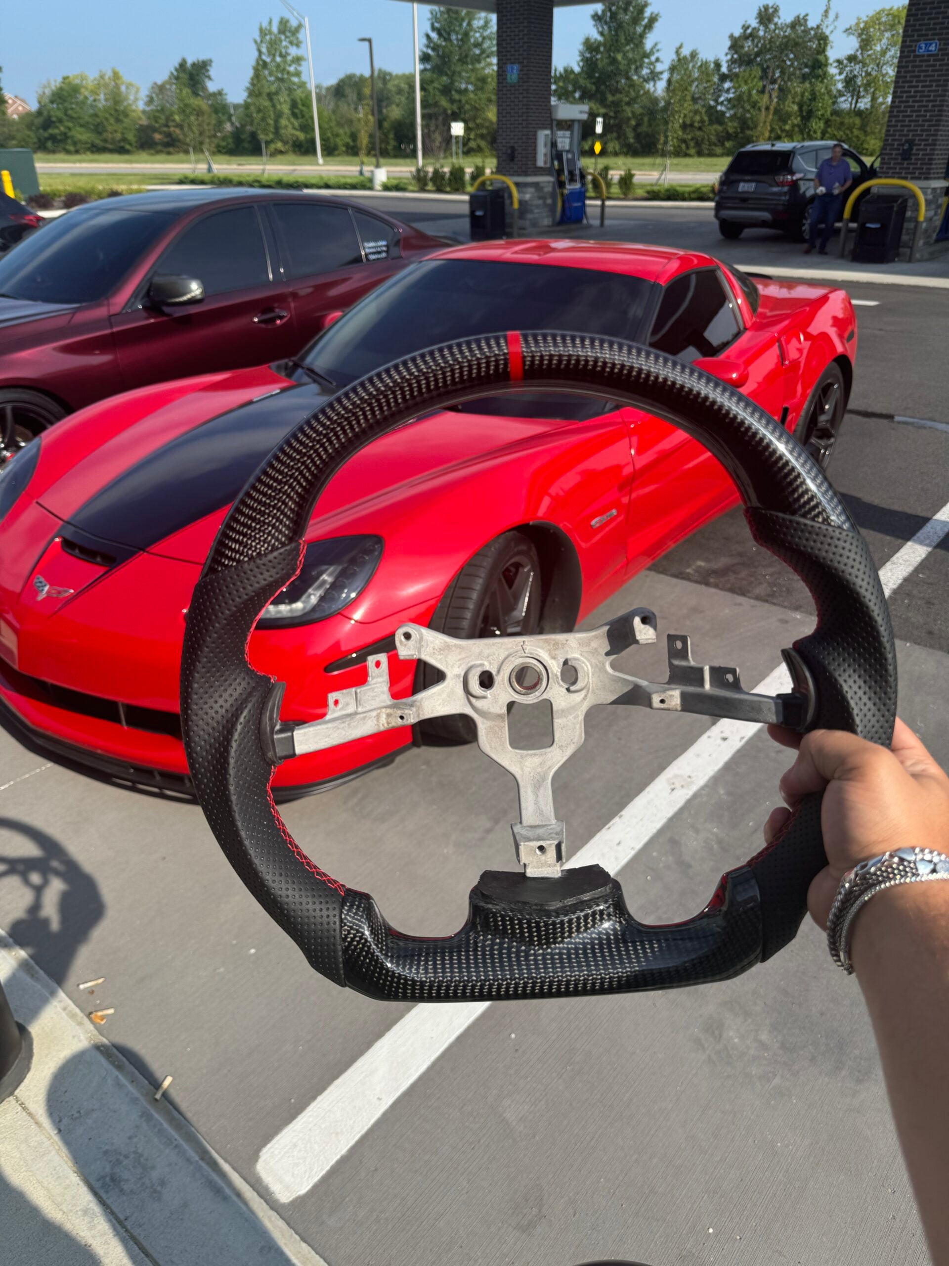 Chevy Corvette C6 Custom Carbon Fiber Steering Wheel