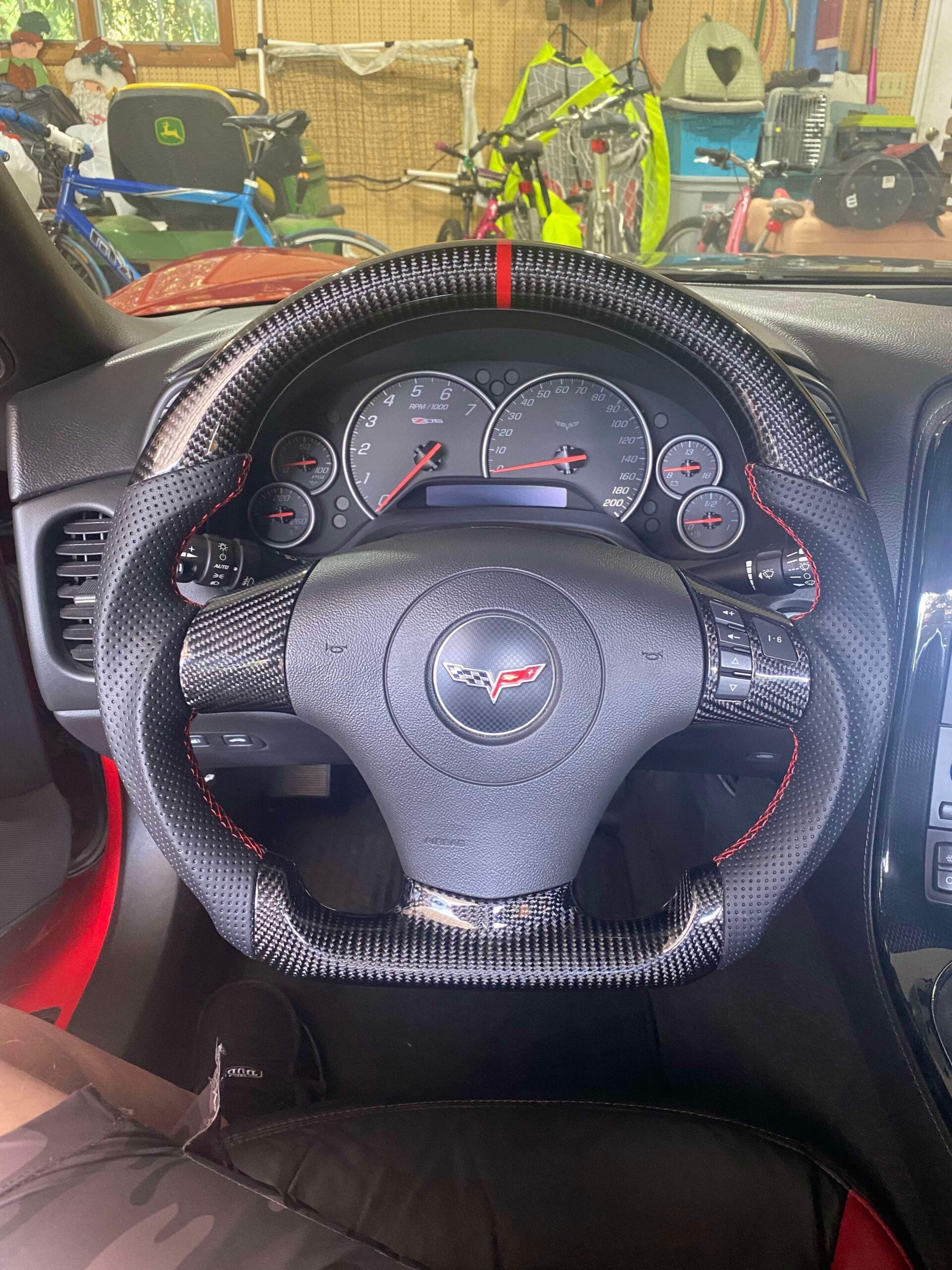 Chevy Corvette C6 Custom Carbon Fiber Steering Wheel