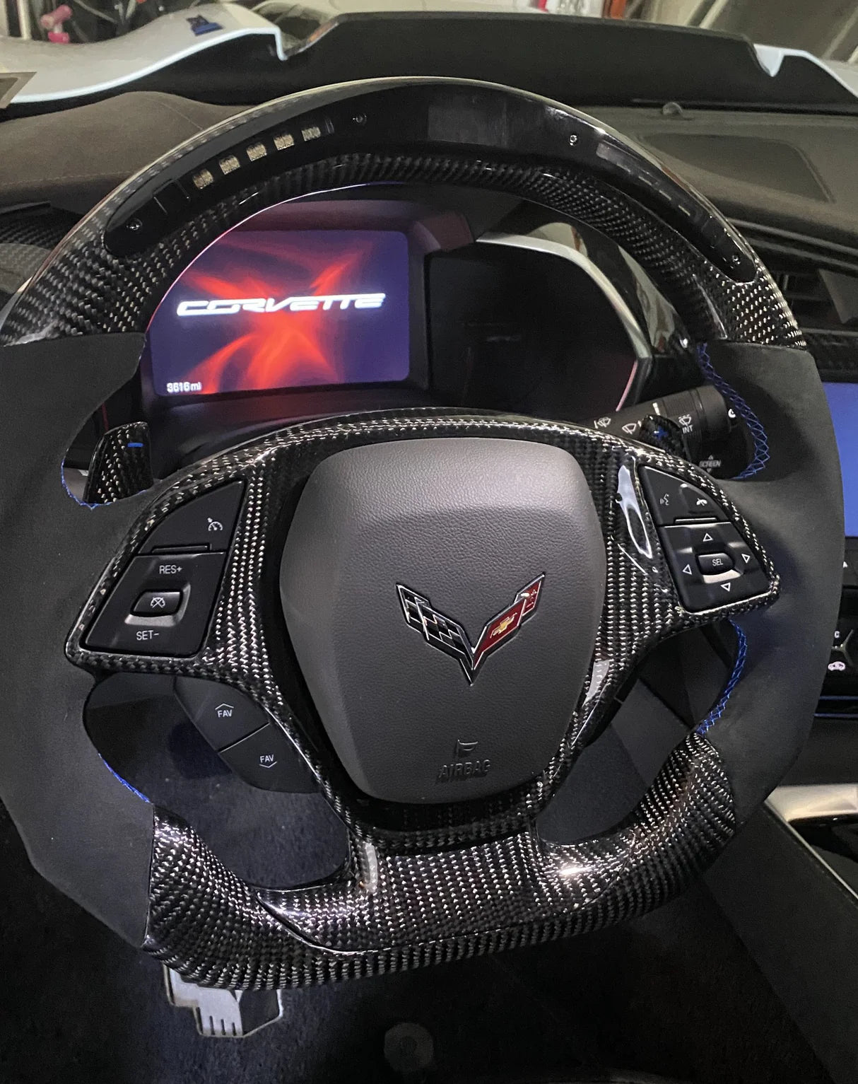 Chevy Corvette C7 Custom Carbon Fiber Steering Wheel