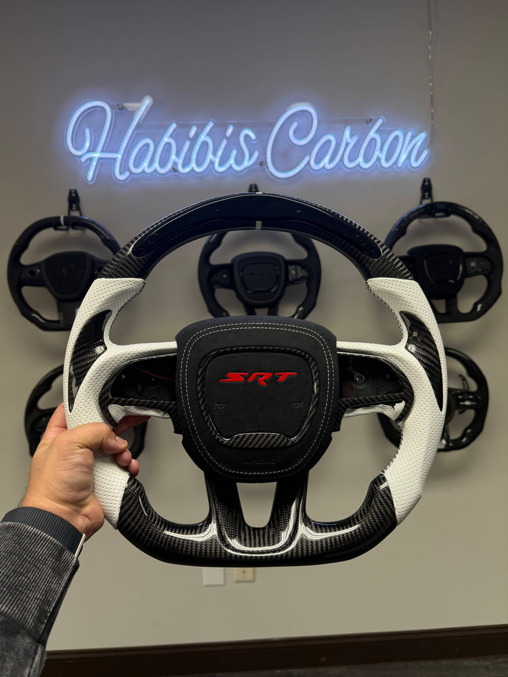 Custom Dodge Carbon Fiber Steering Wheel (2015-2023)