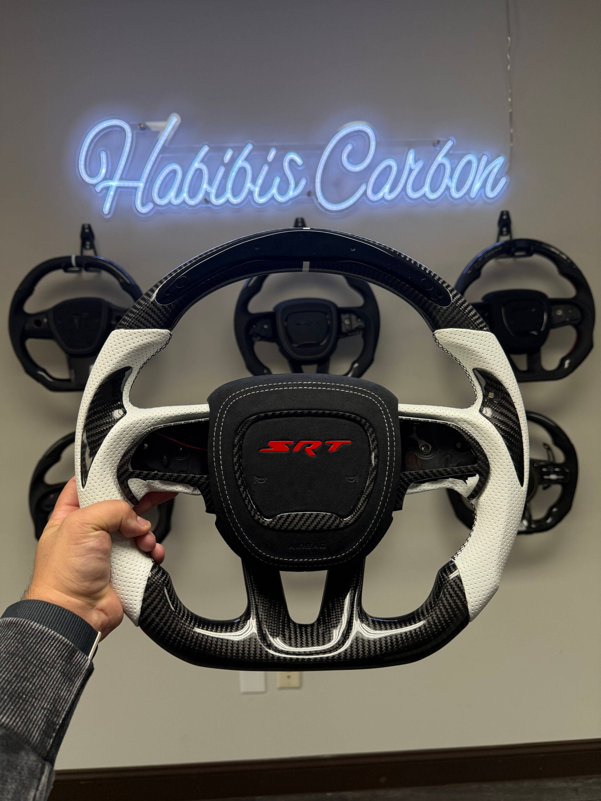 Custom Dodge Carbon Fiber Steering Wheel (2015-2023)