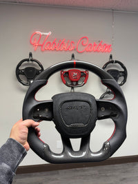 Custom Dodge Charger/Challenger Carbon Fiber Steering Wheel (2015–2024) — Made to Order