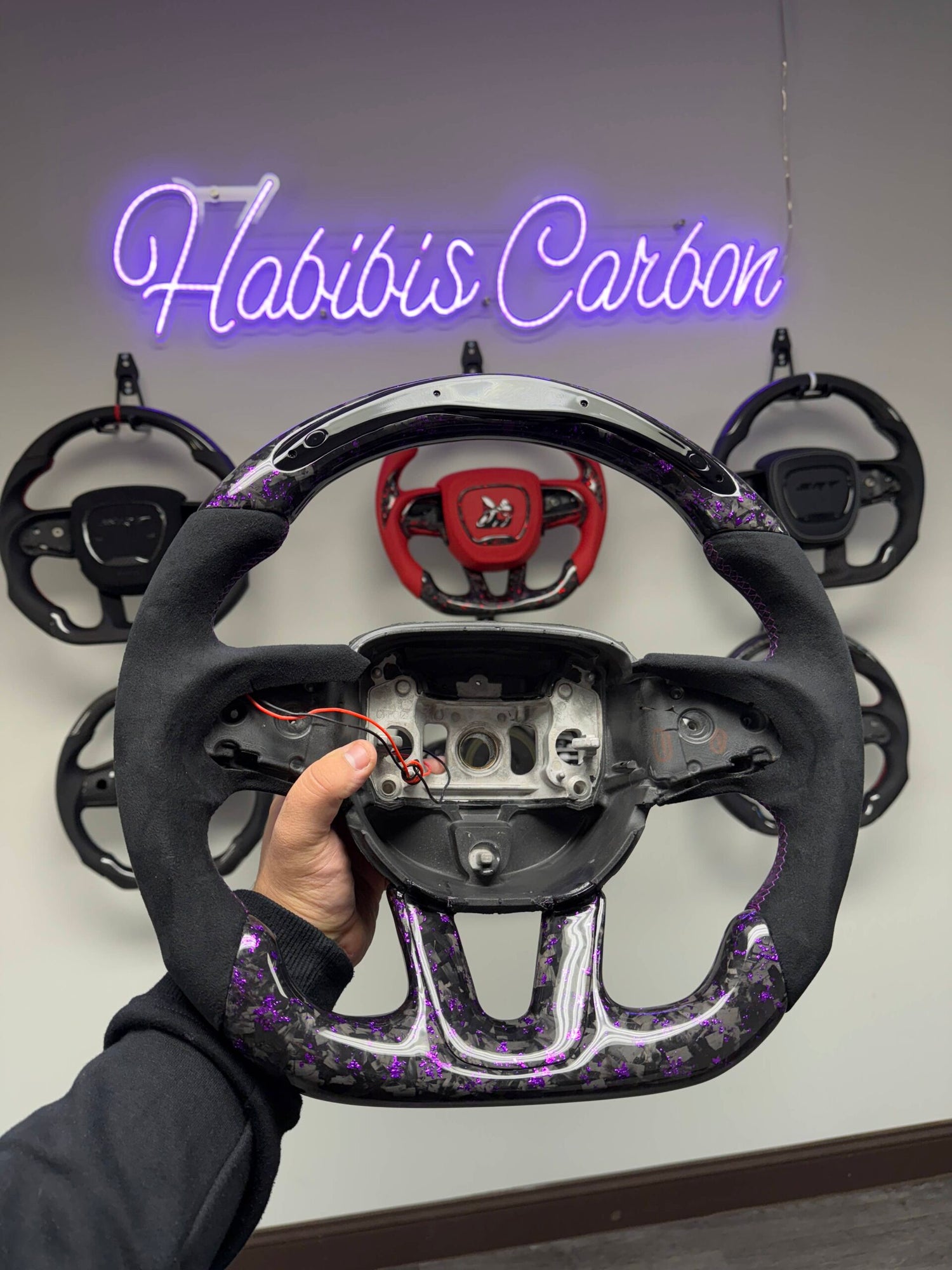 Custom Dodge Charger/Challenger Carbon Fiber Steering Wheel (2015–2024) — Made to Order