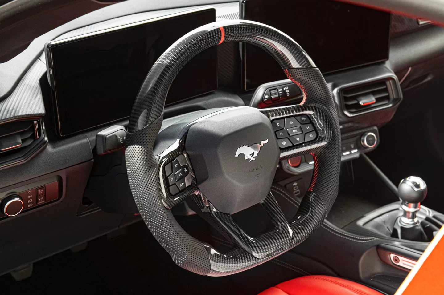 2024+ Ford Mustang S650 Carbon Fiber LED Steering Wheel