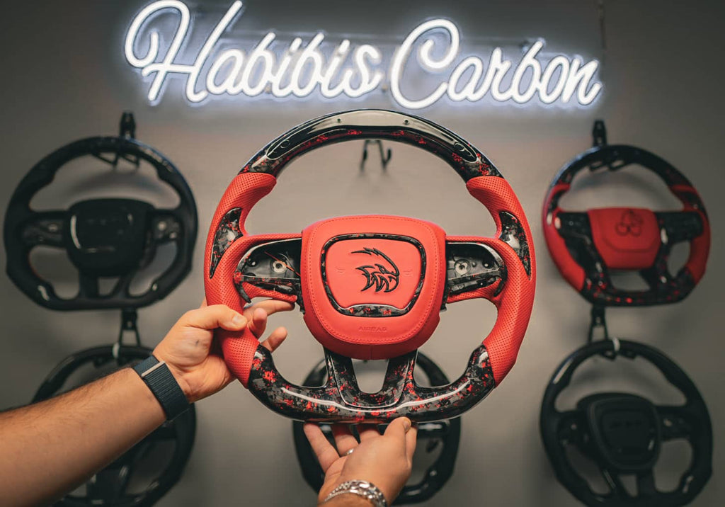Custom Dodge Carbon Fiber Steering Wheel (2015-2023)
