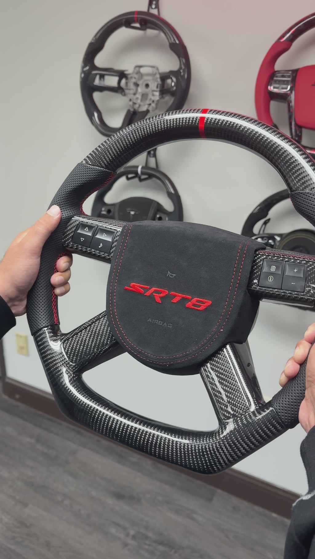 2008+ Charger/ Challenger/300C Custom Carbon Fiber Steering Wheel