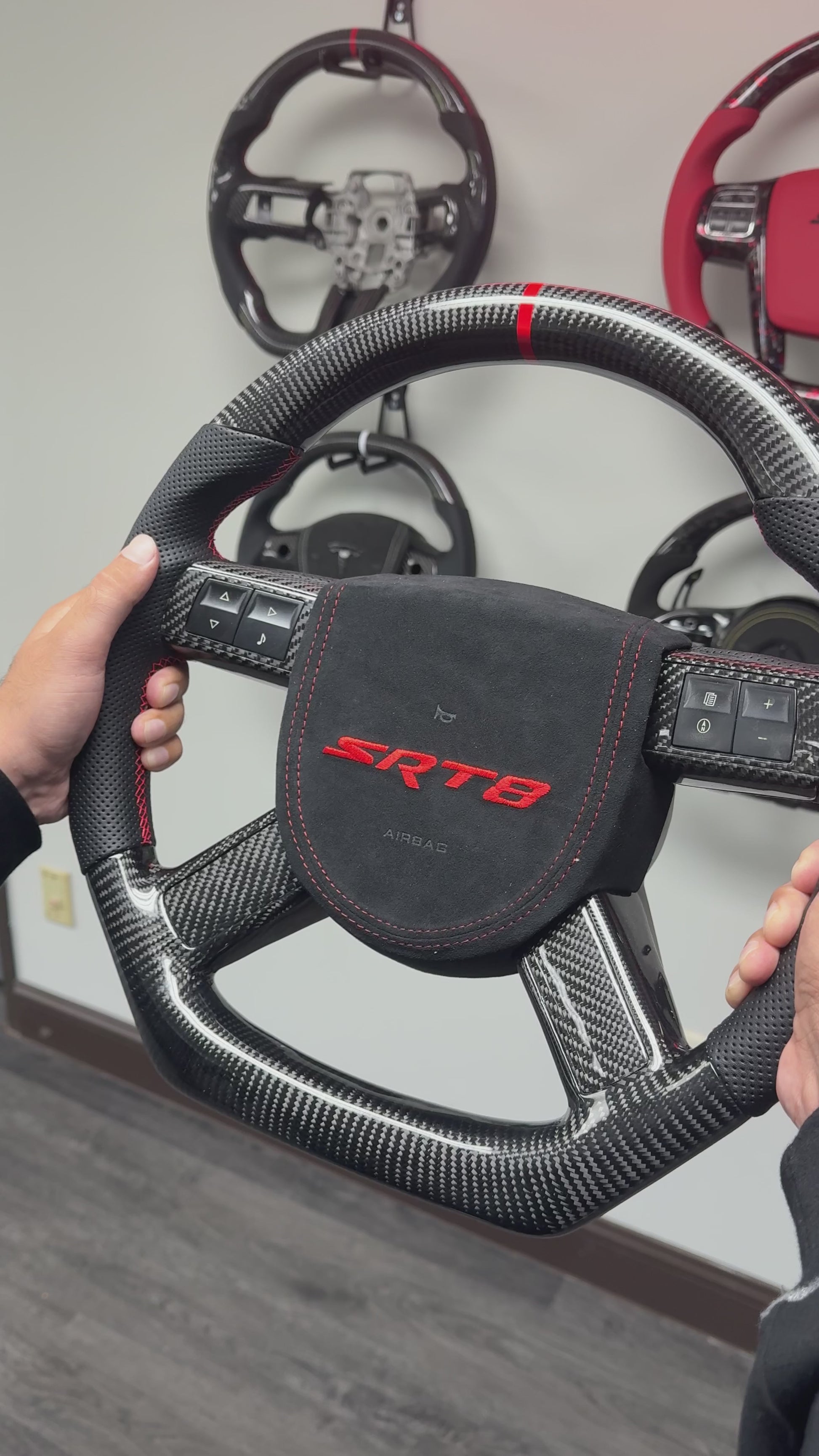 2008+ Charger/ Challenger/300C Custom Carbon Fiber Steering Wheel